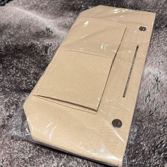 Fashion beige multi pocket felt  bag insert - Picture 7 of 7